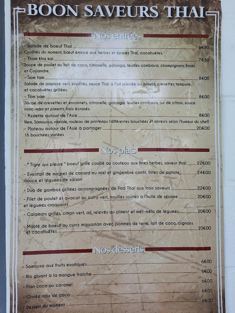 Boon Saveurs Thai Royan - Menu Image 3
